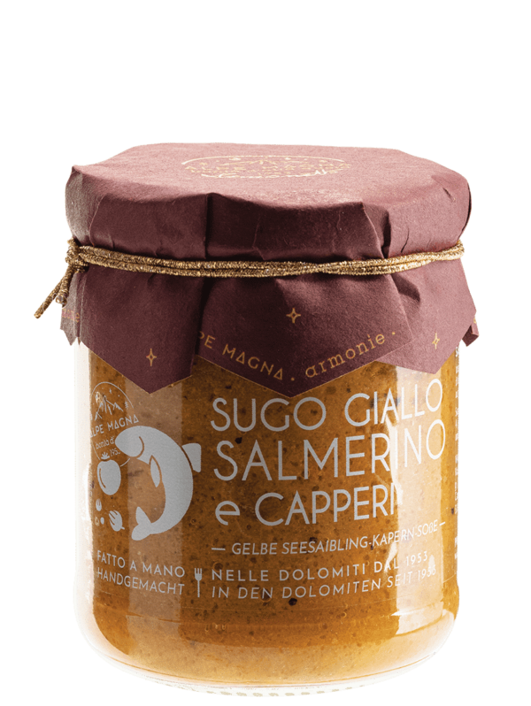 SUGO GIALLO SALMERINO E CAPPERI 180 GR ALPE MAGNA